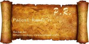Palcsi Ramón névjegykártya